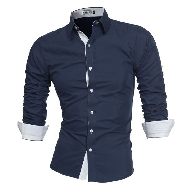 

new men's shirt button solid color personality threshold men's long sleeve casual shirt business, White;black