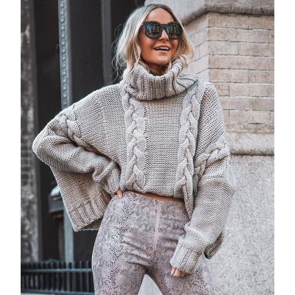 

dropshipping women turtleneck sweater winter pull jumpers casual twist warm sweaters female oversized knitwear loose pullovers, White;black