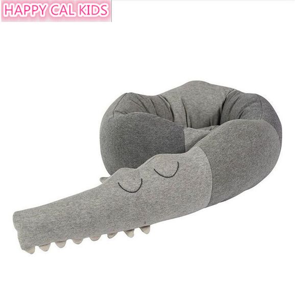 

180cm cartoon crocodile stuffed pillow newborn baby bed bumper kids calm sleepping dolls room decoration crib cushion toys gifts