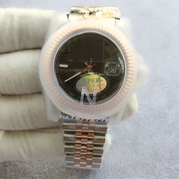 

waterproof 50m automatic wristwatch 2813 asia movement v3 sapphire glass stainless steel strap folding buckle new, Slivery;brown