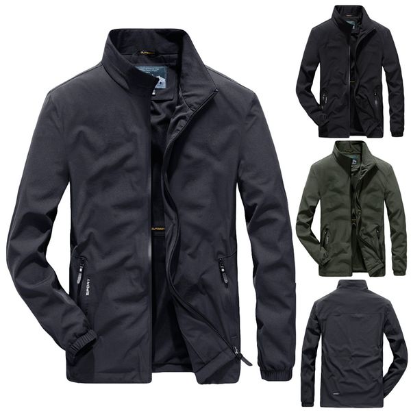

fashion jacket mens jackets and coats autumn winter casual breathable plus size outdoor sport quick-drying coat veste homme, Black;brown