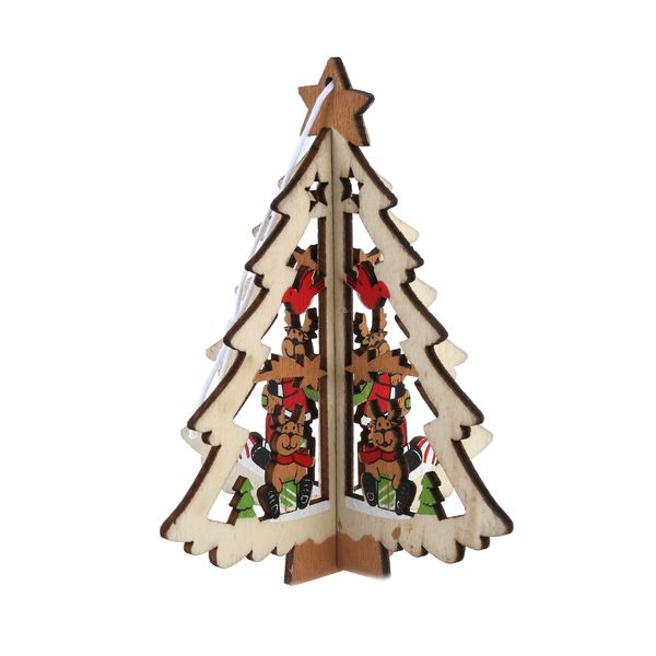 

new-3d xmas tree подвески висячие деревянные рождественские украшения главная партия декор елки рождественские украшения