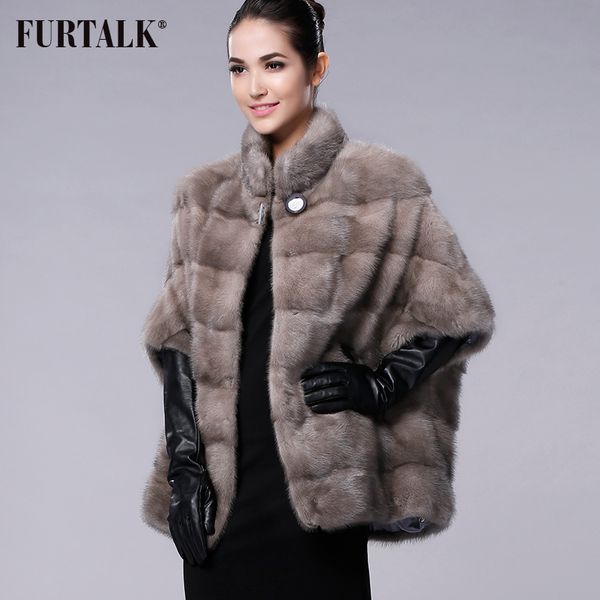 

furtalk brand russian winter women's real natural coat, Black