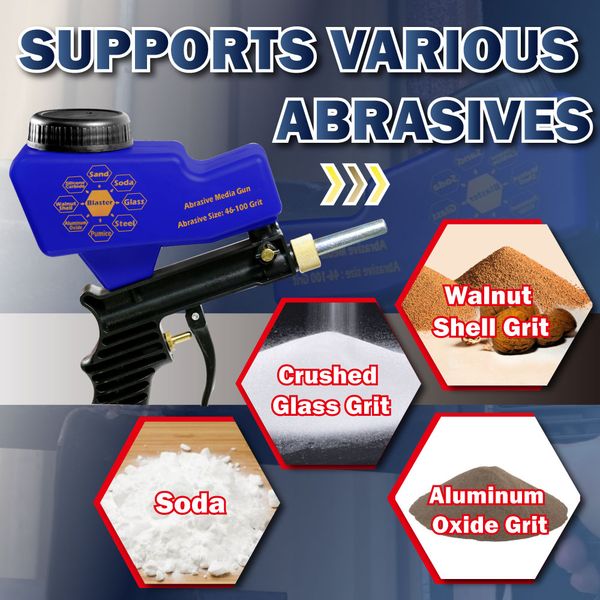 

lematec gravity feed sandblasting gun air sandblaster gun sand spray for rust remove sandblaster air tools