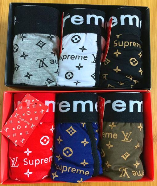 

new gay boxer brief for man underpanties underwear mens boxers cotton underwears shorts full-letter pattern male boxer shorts a1082, Black;white