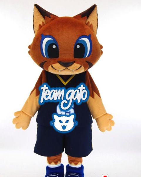 Costume da mascote do gato personalizado adicionar LOGO Adulto Tamanho fancy carnival costume free shipping