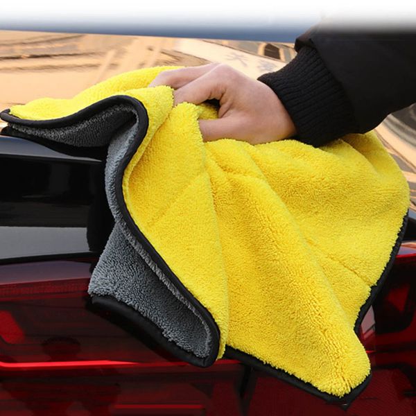 

30*60cm car care polishing wash towels plush microfiber washing drying towel strong thick plush polyester
