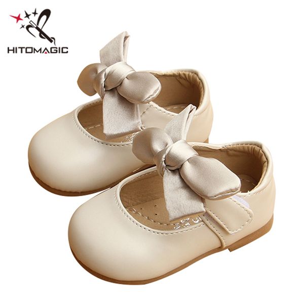 

HITOMAGIC Baby Shoes Girls Kids Child Leather Shoes For Girl Princess Footwear Pink Soft With Bow Newborn Brand Birthday Party