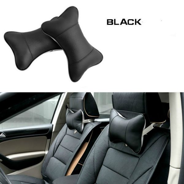 

artificial leather car neck pillows comfortable universal single pcs headrest fit for most cars fills fiber 0255