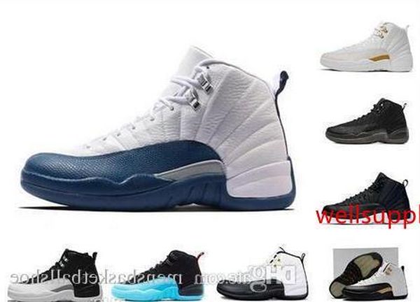 

mens 12 12s basketball shoes the master college navy dark grey flu game playoffs french blue gym red trainers sports sneakers size 7-13