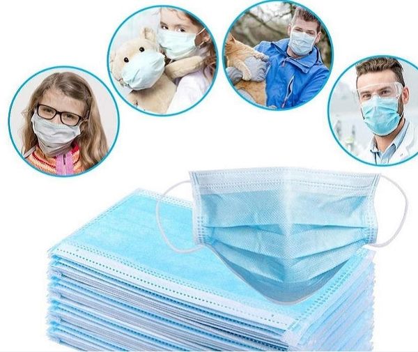 

in stockdisposable face masks ffp3 with elastic ear loop 3plys breathables for blocking dust air pollution protection dhl sf ing