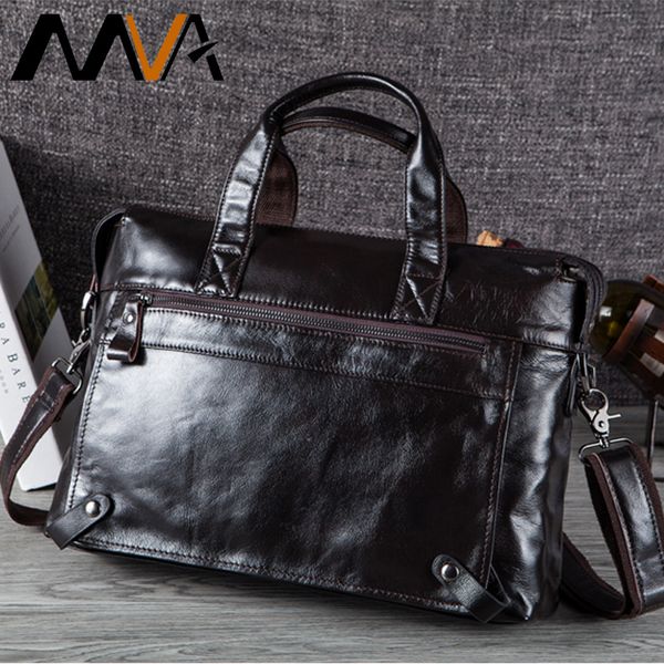 

mva men briefcases genuine leather bags men briefcase handbags office bags for men's bag leather lapbag business briefcases cj191212