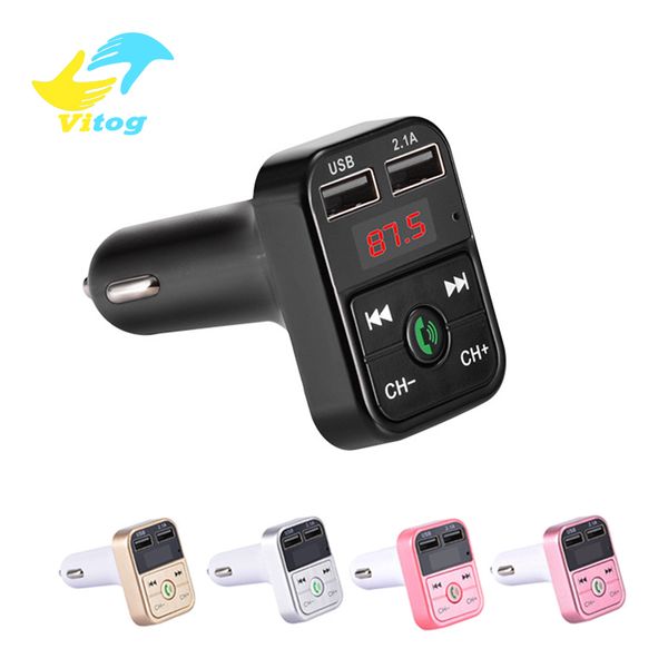 

Car bluetooth fm tran mitter wirele hand audio receiver auto led mp3 player 2 1a dual u b fa t charger car acce orie
