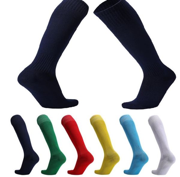 Günstige 2019 neue Herren-Fußballsocken für Erwachsene, einfarbig, lange, rutschfeste Fußballsocken, rutschfest, schweißableitend, atmungsaktiv, Sport-Fußballsocken