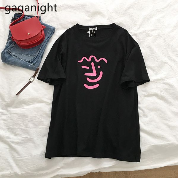 

gaganight harajuku women fashion t shirt short sleeve o neck print tshirt casual loose summer tshirts girls chic korean, White