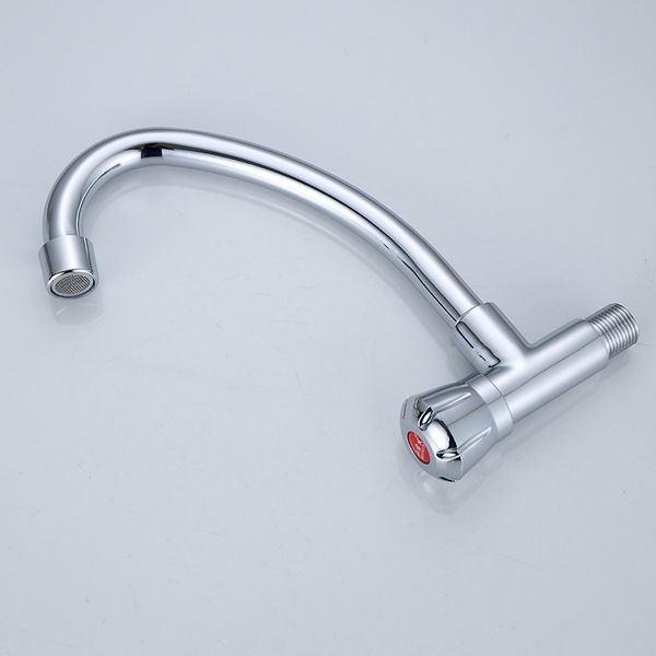 

ride the waves copper wall-type kitchen faucet wall-type 4-point single cold dish basin faucet factory wholesale