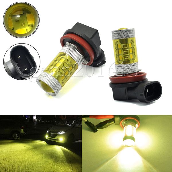 

12v 80w car bulbs white yellow h8 h9 h11 for led fog light bulb 1200lm high low beam headlight