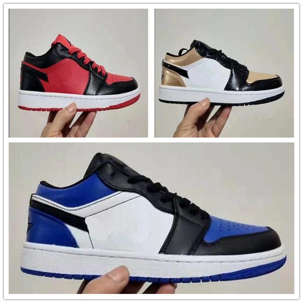 

2019 air jump man 1 running shoes man women low 23 &nbspaj1 bull michael air run walking training sneakers red white black size 36-45