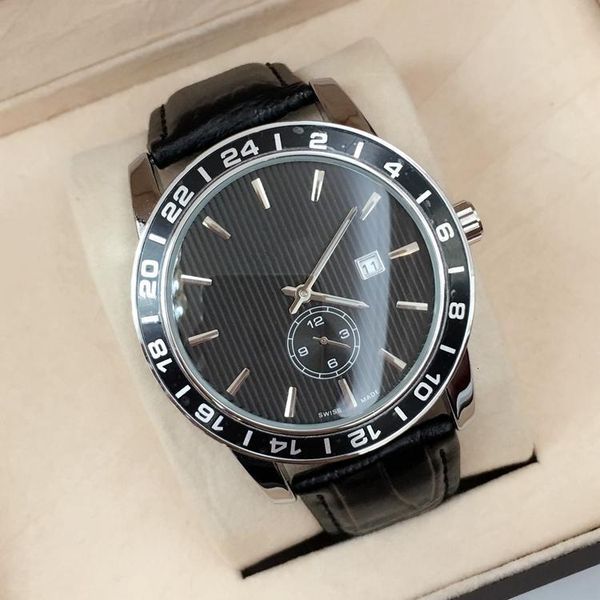 

2020 gentlema fashion genuine leather watch brand male wristwatch with date stainless steel blue /brown male clocks dress watc, Slivery;brown