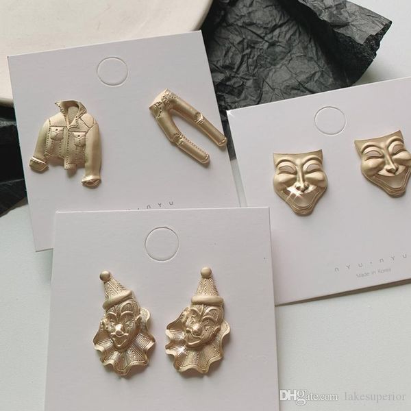 

металл vintage маски серьга стержень женщина маска серьги для подарка ювелирных изделий партии высокого качества способа epacket доставки, Golden;silver