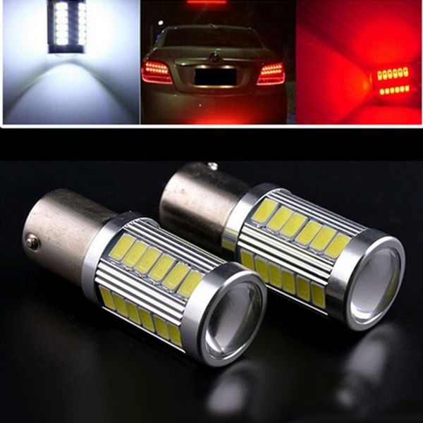 

2pcs 1157 smd 5630 auto car led turn signal brake tail rear lights lamps bulbs 360 degrees shine