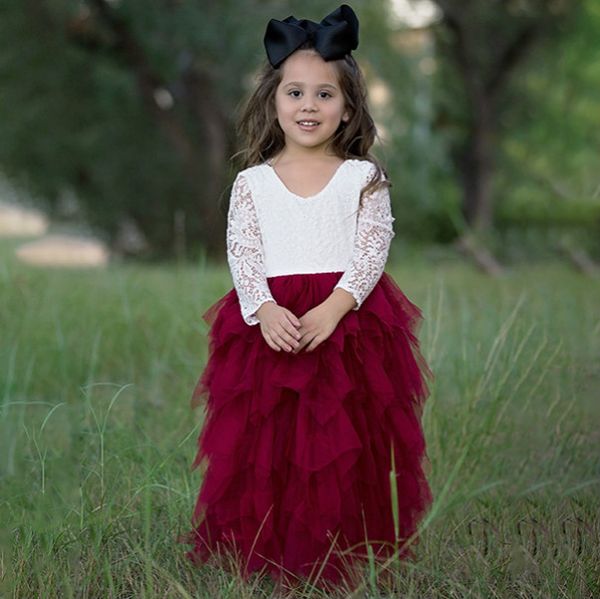 

2020 girls lace dress girl dresses princess dresses summer new childrens dresses fashion hollowout dress kids casual new cute dress, Red;yellow