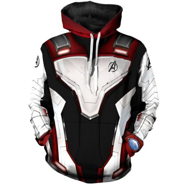 

the avengers 4 endgame quantum empire 3d printed hoodie sweatshirt hooded zipper jacket men women streatwear pullover coat, Black