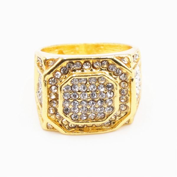 

fashion jewelry classical vintage men ring diamonds 18k gold plated man punk designer rings cross rock luxury rings trendy male ring, Golden;silver