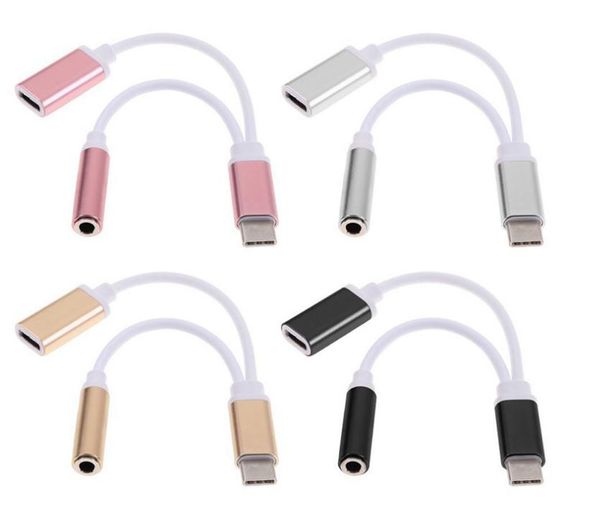 

usb c type c to 3.5mm audio aux headphone jack charging cable adapter splitter
