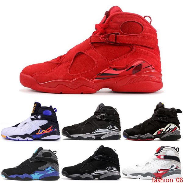 

2019 men basketball shoes 8s valentines day aqua countdown pack 8 mens s trainers designer sports sneakers size 7-13