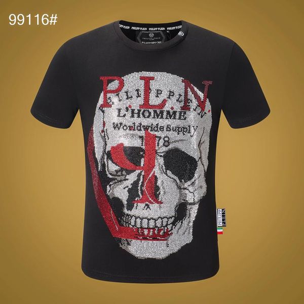 

20ss women mens designer t shirts luxury phillip plain t shirt summer homme off black white skull superme tee bag tracksuits 15, White;black