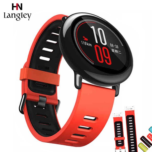 

22mm band for samsung gear s3 galaxy watch 46mm replacment wristbands silicone watchband for amazfit pace ex18 g01 g02 gv68 band, Black;brown