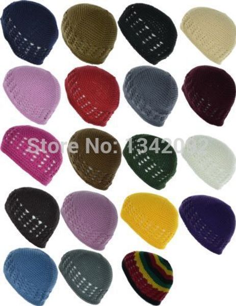 

classic cotton kufi hat handmade crochet beanie skull cap knit hat brand new