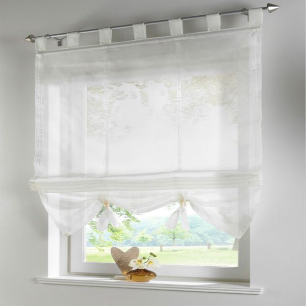 

2pcs finished products roman blinds can lift balcony curtains for the kitchen,cafe,window curtains for home decoration
