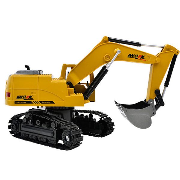 

excavator rc toy engineering vehicle digging kids children gift boys beach toys remote control car 8 channel 1:24 rechargeable y200414
