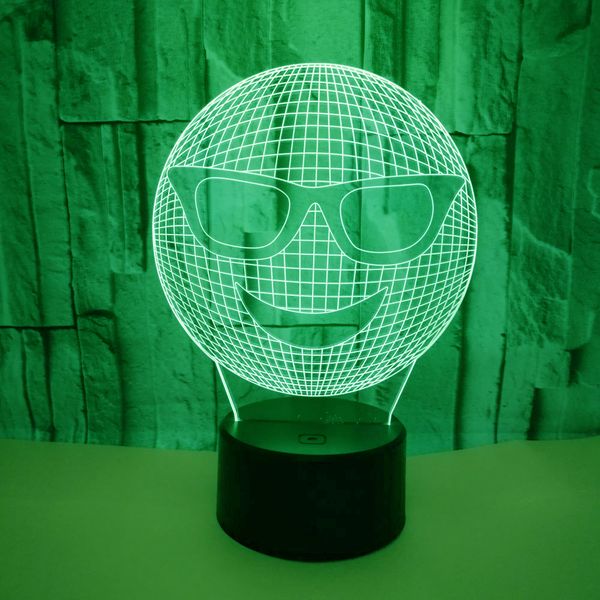 

new pattern grim expression 3d small night-light remote control 3d lamp colorful touch led vision lamp gift atmosphere 3d desk lamp