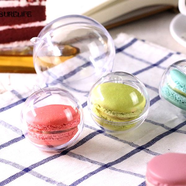 

40pcs christmas tree decor ornament ball type box transparent plastic craft christmas gift boxes transparent plastic ball
