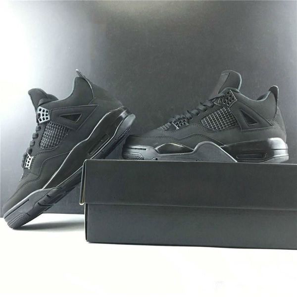 

4 4s men basketball new shoes black cat j4 mens sneakers outdoor trainers street wear size us7-12