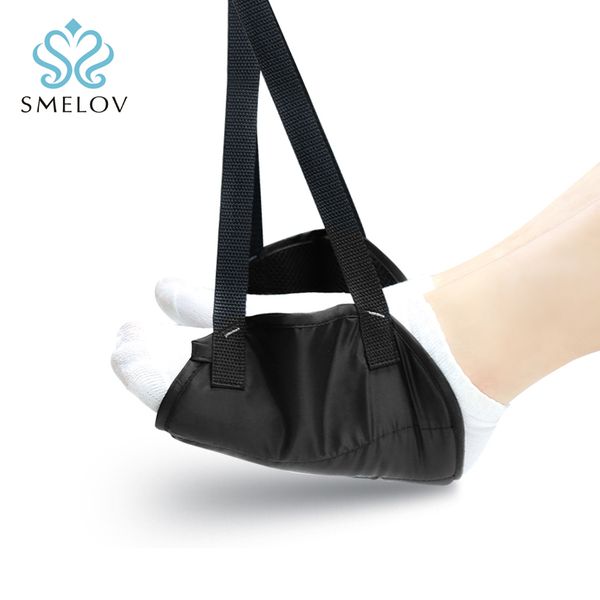 

smelov whosale improve comfortable feet hammock portable foldable airplane home office under desk table soft foot rest hammock