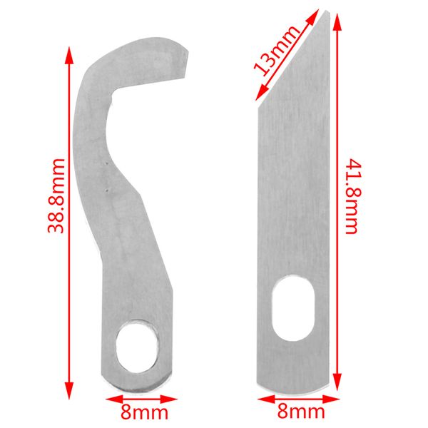 

2pcs knife overlock blade - upper and lower compatible for 925d 929d 1034d xb0563001+ x77683001 5bb5014, Black