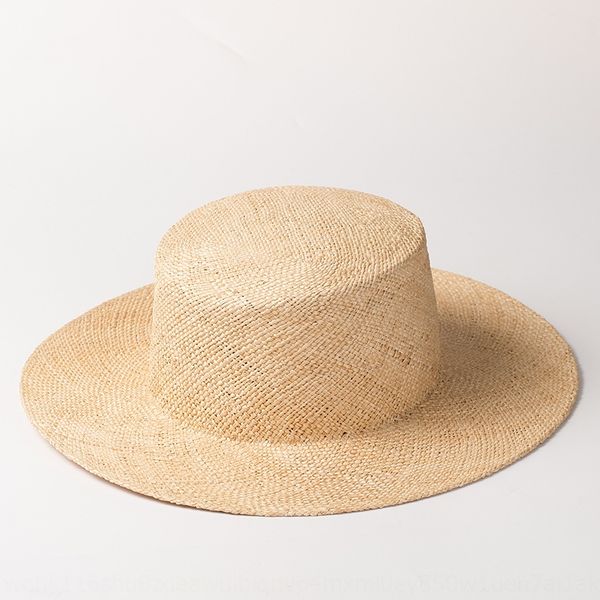 

summer simple herbal outdoor cap cap sunshade flat tourism sunscreen sunshade flat straw hat beach straw hat, Blue;gray