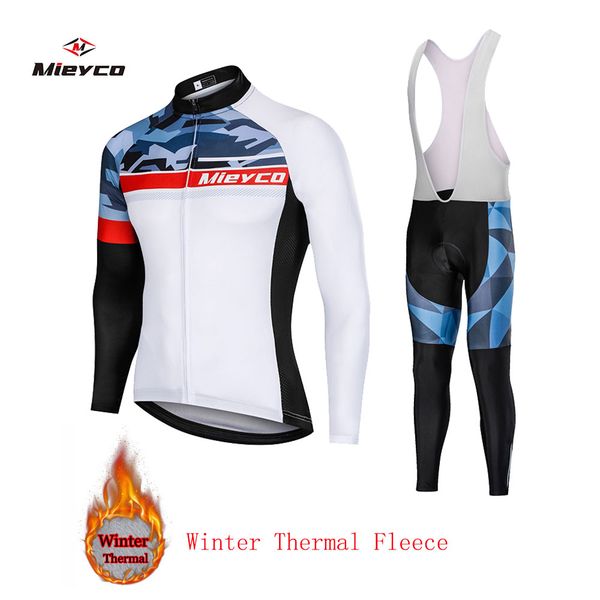Mens Cycling Jersey Jacket Thermal Bike MTB Tight Jacket Team Top Winter Fleece
