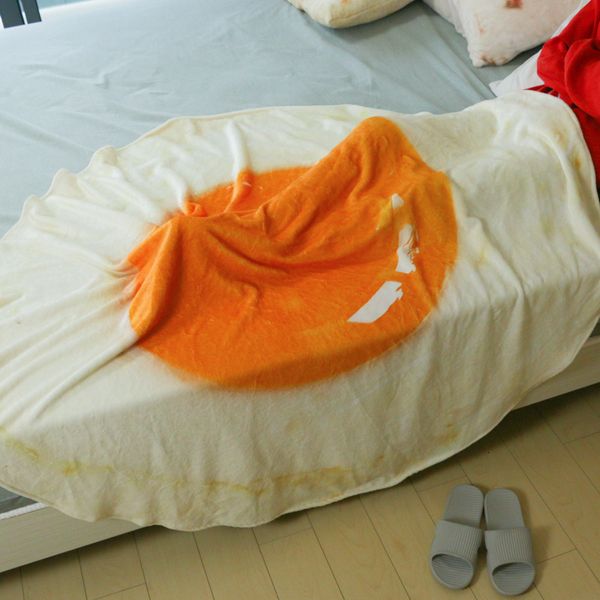 

creative fried egg fried egg printed flannel blanket blanket lazy children's nap office camping