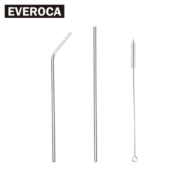 

304 stainless steel straw kneed straight brush juice milk cola water cocktail