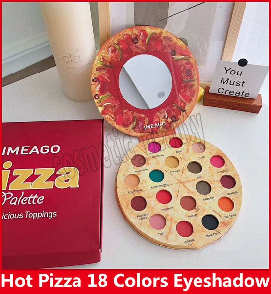 

Famou pizza 18 color eye hadow make up kit imeago palette 18 deliciou topping with a gift bag