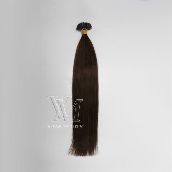 

vmae seller burmese natural color 100g straight prebonded colorful 100g keratin i u flat tip keratin nail human hair extension, Black