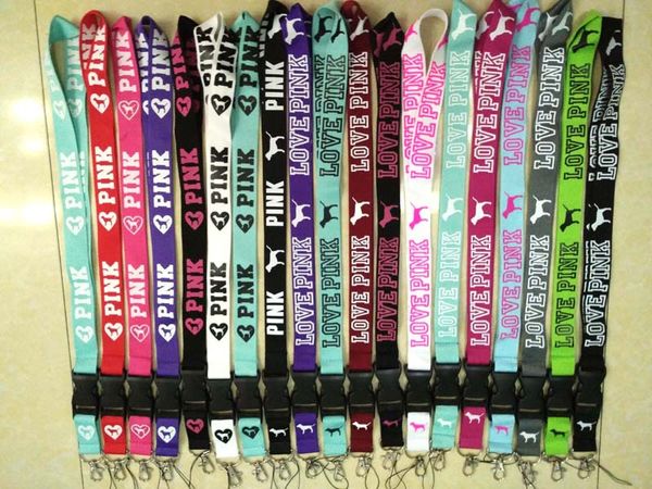 

Cellphone lanyard trap clothing port brand for key chain id card holder detachable buckle v love pink lanyard