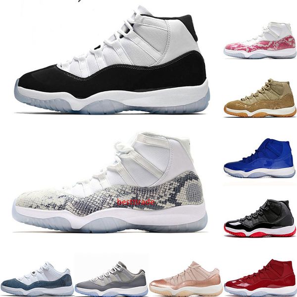 

2019 горячие продажи баскетбол обувь 11 для мужчин женщин concord high snakeskin white space jam rose gold полуночный бред вмс низкие кроссо