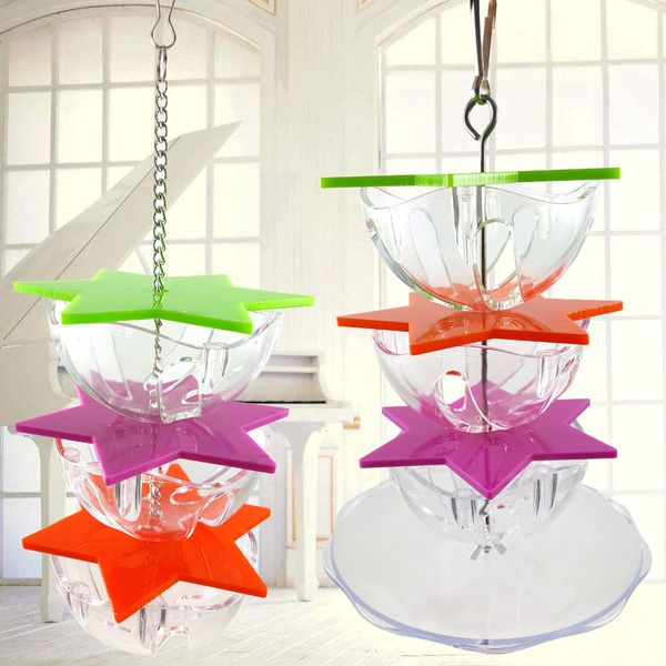 

parrot gnaw toys parrot foraging toys second gram force hexagonal star multi-storey take the gift box bowl foraging organ