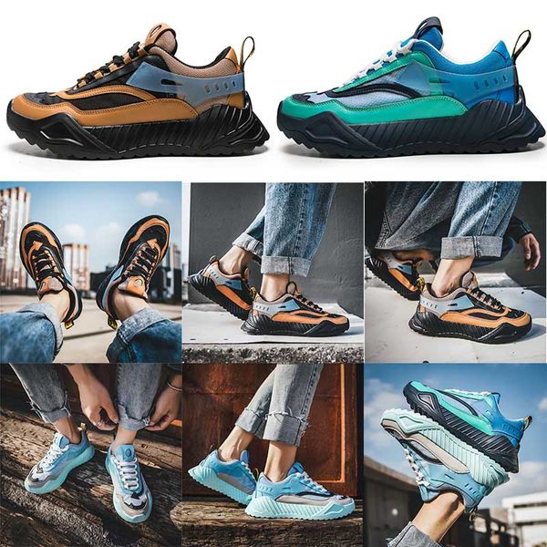 Running Mens new Fashion Shipping designer Scarpe gratuite Breathale Fashion Sneakers da donna Blu Arancione Walking Escursionismo Campeggio Leggero Scarpe casual da esterno61